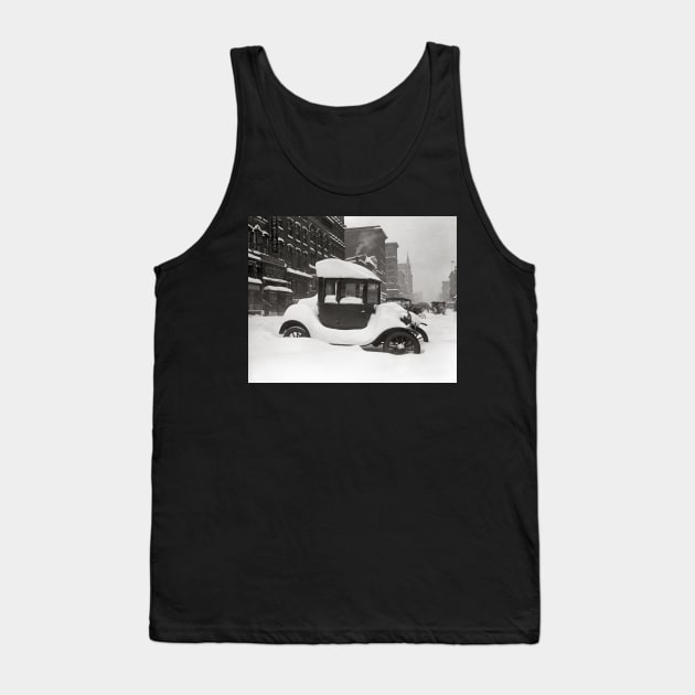 Model T Buried in Snow, 1922. Vintage Photo Tank Top by historyphoto